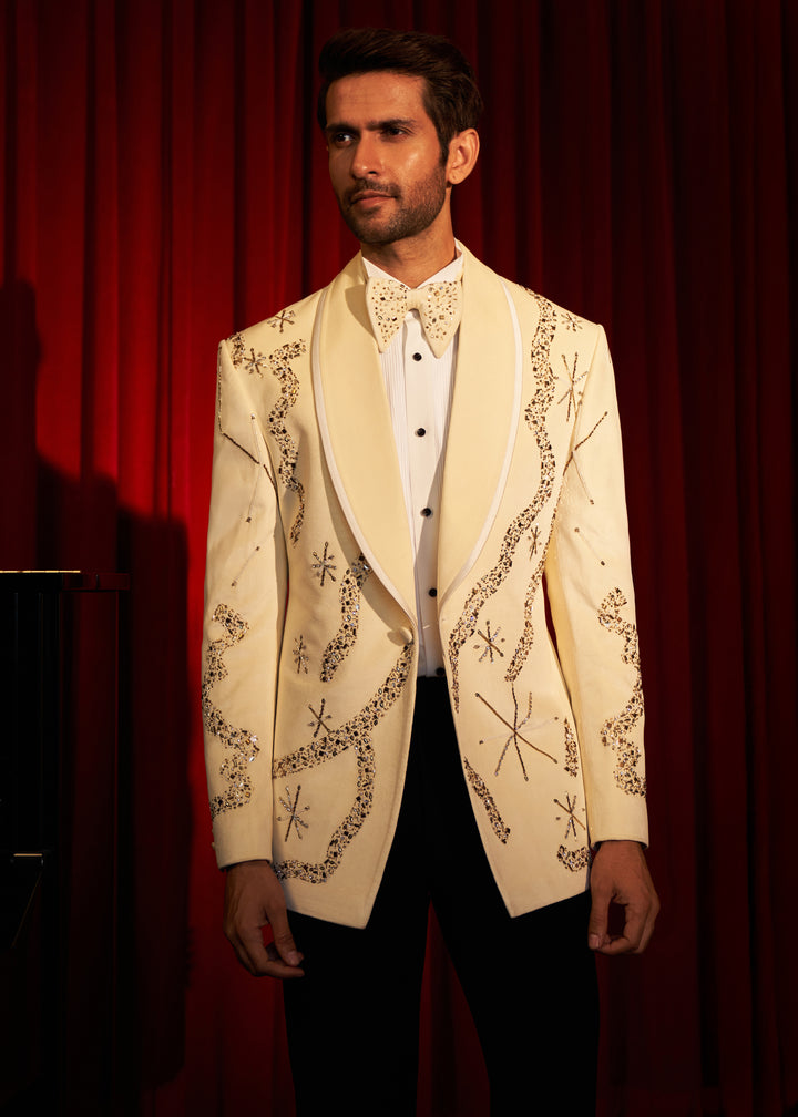 Pearl Velvet Tuxedo Set