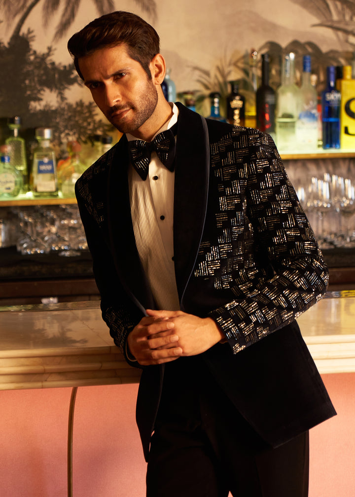 Royal Blue Velvet Tuxedo Set