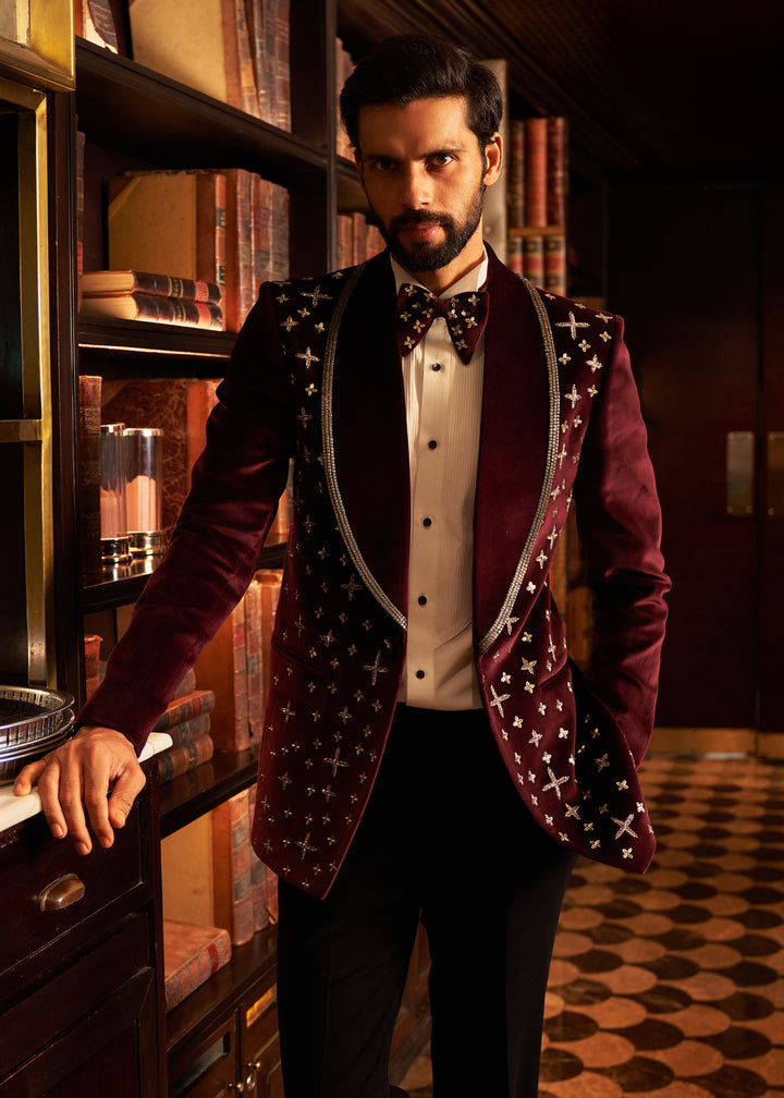 Maroon Regal Tuxedo Set