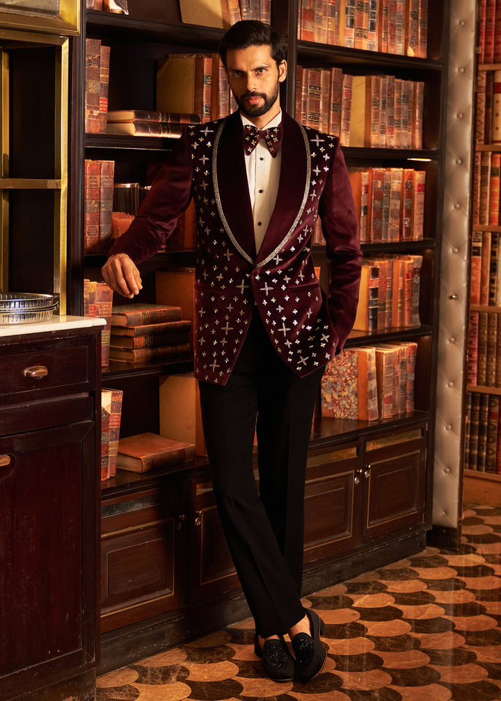 Maroon Regal Tuxedo Set